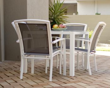 GLASS POST LEG ALUMINIUM - DINING TABLES | Daydream Leisure Furniture