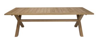 Teak Cross Leg Outdoor Dining Tables (2 Sizes) | Daydream Leisure Furniture