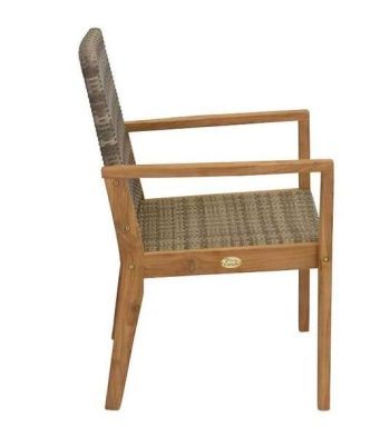 Teak Calibri Outdoor Dining Chair – Wicker Seat | Daydream Leisure Furniture