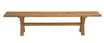 Teak Cross Leg Outdoor Benches (2 sizes) | Daydream Leisure Furniture