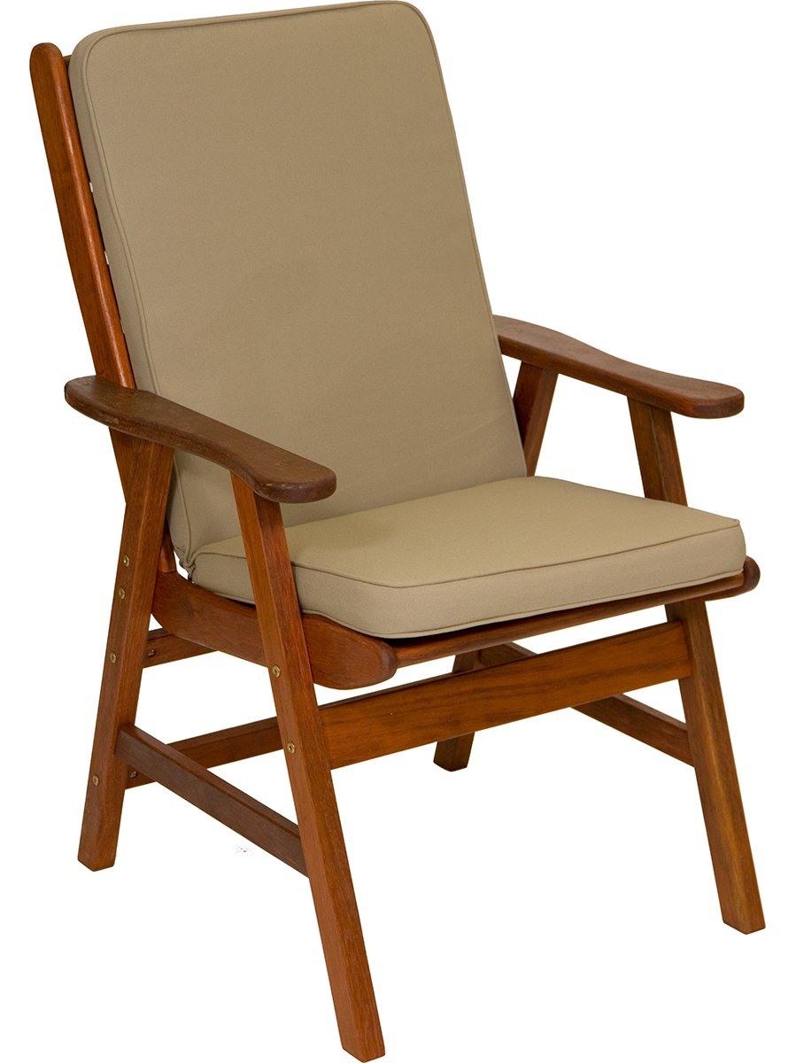 Highback Sunproof Chair Cushions, Outdoor Folding Chair Pads