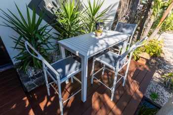 SLAT BAR TABLES POST LEG | Daydream Leisure Furniture
