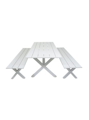 Palm X Leg Outdoor Dining Setting | Daydream Leisure Furniture