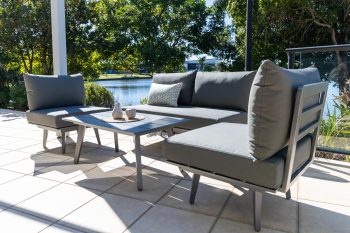 Palm Outdoor Sofa Chair with Aluminium Arms | Daydream Leisure Furniture