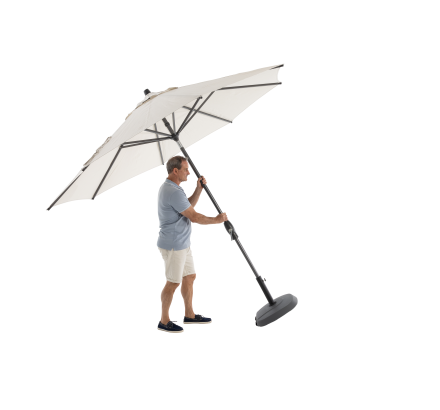 RESORT CONCRETE UMBRELLA BASE (Aluminium Stem) 25kg | Daydream Leisure Furniture