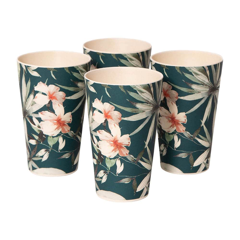 BAMBOO 'TUMBLER' Set 4 - Fern Garden - Daydream Leisure Furniture
