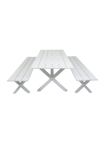 Palm X Leg Outdoor Dining Table 220x90cm | Daydream Leisure Furniture