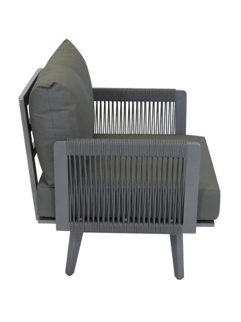 Palm Outdoor Sofa Chair with Rope Arms | Daydream Leisure Furniture