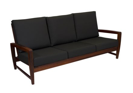Kwila Kuta 3 Seater Sofa featuring a solid timber frame and plush outdoor cushions