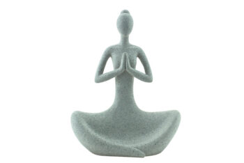 Yoga Lady decorative garden ornament featuring a peaceful meditative yoga pose