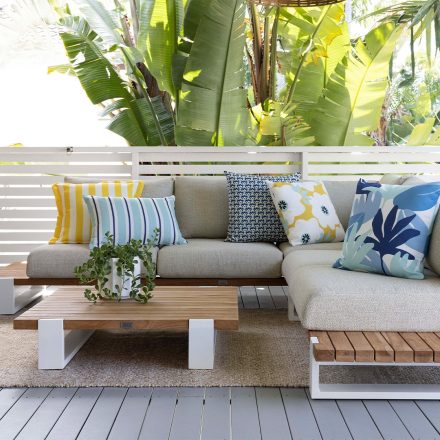 Calypso cushions 'Stripe' - Blue | Daydream Leisure Furniture