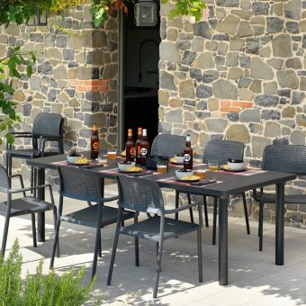 Outdoor lounge, picnic settings, outdoor seats, bar chairs, nardi chairs
