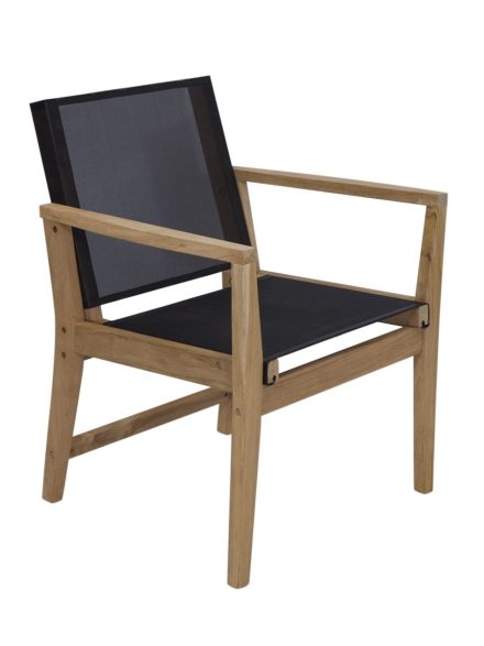 Teak Outdoor Sling Dining Chair
