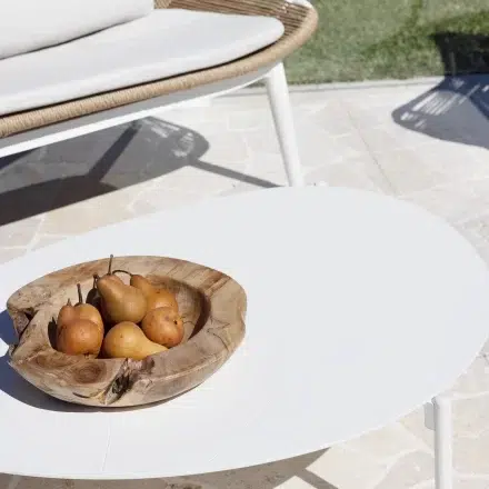 Arona 4 Piece Outdoor Sofa Setting with 1 Large Cobblestone Coffee Table | Daydream Leisure Furniture