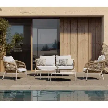 Amalfi 5 Piece Outdoor Sofa Setting with 2 Coffee Tables | Daydream Leisure Furniture