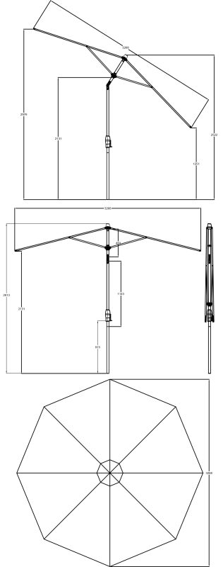 DAYLIGHT UMBRELLA 3.3m OCTAGONAL | Daydream Leisure Furniture