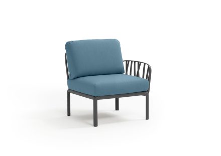 Nardi Komodo Outdoor Middle Modular Sofa Piece with One Armrest (LH or RH) | Daydream Leisure Furniture