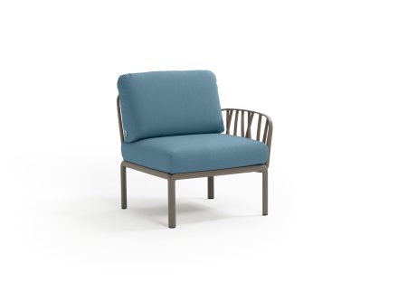 Nardi Komodo Outdoor Middle Modular Sofa Piece with One Armrest (LH or RH) | Daydream Leisure Furniture
