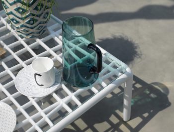 Nardi Komodo Glass Outdoor Coffee Table 46x46cm | Daydream Leisure Furniture