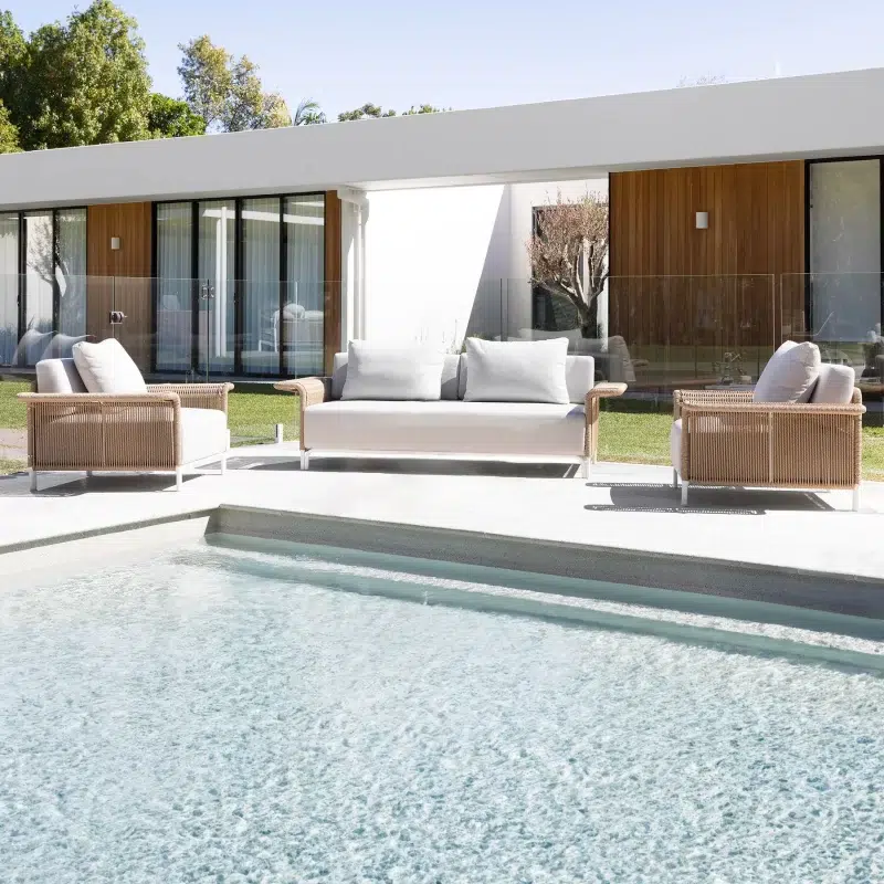 NOVARA 3 PIECE SOFA SETTING by the pool