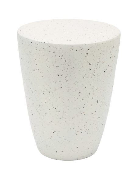 MGO DECORATIVE MONTANA SIDE TABLE/STOOL - WHITE FLECK | Daydream Leisure Furniture