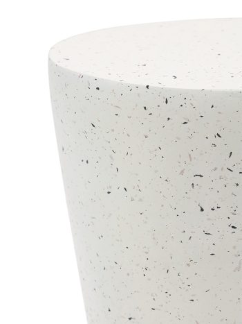 MGO DECORATIVE MONTANA SIDE TABLE/STOOL - WHITE FLECK | Daydream Leisure Furniture