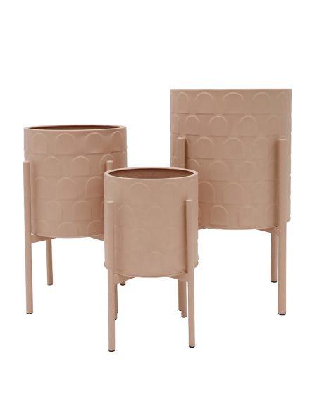 ARC METAL DECORATIVE PLANTERS (3 SIZES) - DUSTY PINK | Daydream Leisure Furniture