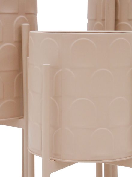 ARC METAL DECORATIVE PLANTERS (3 SIZES) - DUSTY PINK | Daydream Leisure Furniture