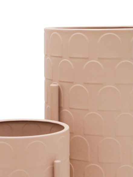 ARC METAL DECORATIVE PLANTERS (3 SIZES) - DUSTY PINK | Daydream Leisure Furniture