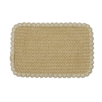 ita crochet placemat 45x30cm nat/ivory decorative table linen displayed for dining styling.