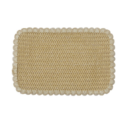 ita crochet placemat 45x30cm nat/ivory decorative table linen displayed for dining styling.