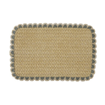 ita crochet placemat 45x30cm nat/steel decorative table linen displayed for dining styling.