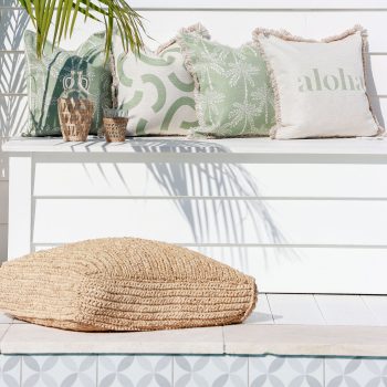 Outdoor Cushion Cabana Palms Seafoam | Daydream Leisure Furniture