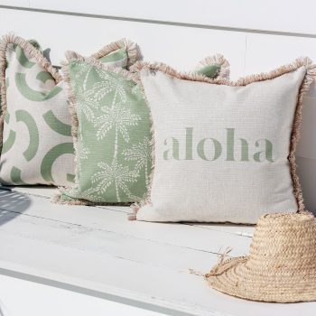 Outdoor Cushion Cabana Palms Seafoam | Daydream Leisure Furniture