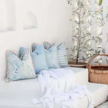 Outdoor Cushion Hampton Stripe Pale Blue | Daydream Leisure Furniture