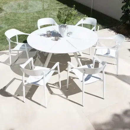 Estella Round Aluminium Dining Table 150cm | Daydream Leisure Furniture