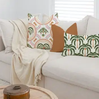 Outdoor Cushion Palm Mosaic White | Daydream Leisure Furniture
