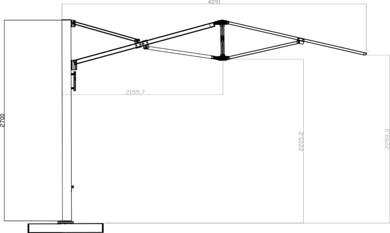 Helios 400cm Octagonal Cantilever Umbrella | Daydream Leisure Furniture