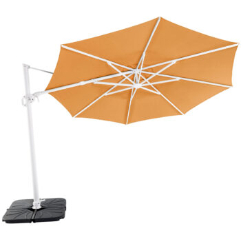 Solstice 350cm Octagonal Cantilever Umbrella White Frame | Daydream Leisure Furniture
