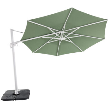 Solstice 350cm Octagonal Cantilever Umbrella White Frame | Daydream Leisure Furniture