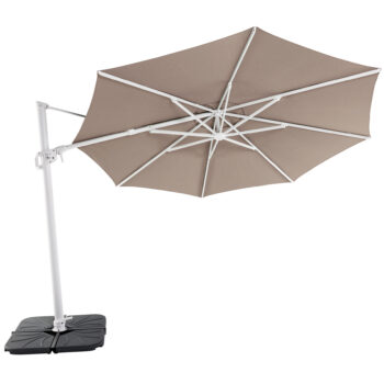 Solstice 350cm Octagonal Cantilever Umbrella White Frame | Daydream Leisure Furniture