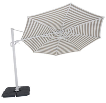 Solstice 350cm Octagonal Cantilever Umbrella White Frame