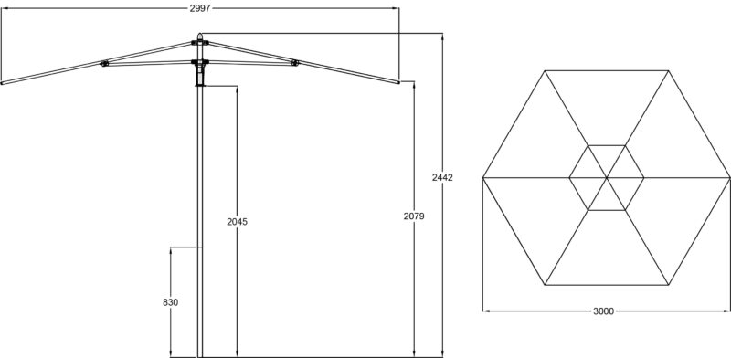Villa 300cm Octagonal | Daydream Leisure Furniture
