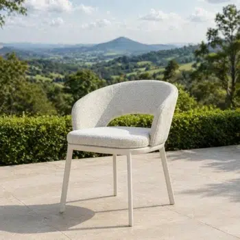 Oliver Outdoor Dining Chair blends timeless elegance with high performance outdoor durability
