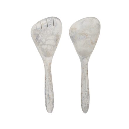 resin hadley salad servers set 2 - steel statement piece decor displayed for interior styling.