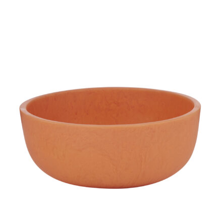resin kip salad bowl - papaya statement piece decor displayed for interior styling.