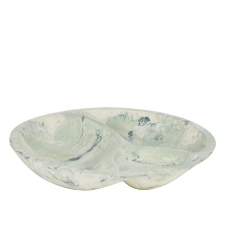 resin wesley serving bowl - sage statement piece decor displayed for interior styling.