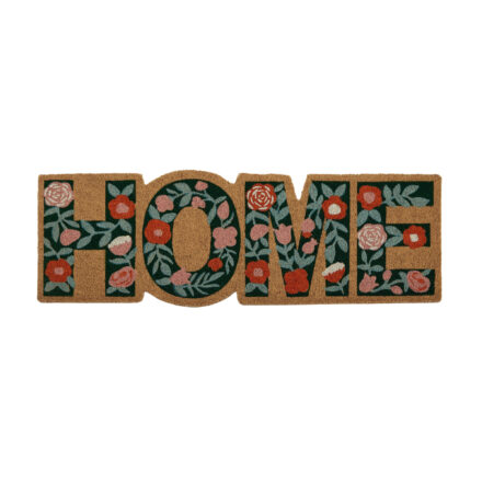 floral home pvc back coir mat 40x120cm decorative entryway mat displayed for styling.