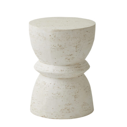 pavia composite curve stool 40.5x56cm statement piece furniture displayed for interior styling.