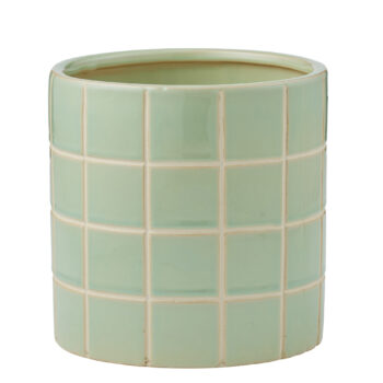 boyd ceramic tiled pot mint decorative planter displayed for styling.